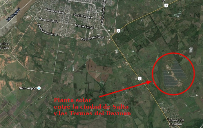planta solar la jacinta en salto mapa