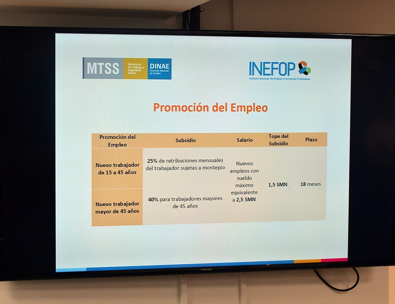 nuevos subsidios trabajo Uruguay