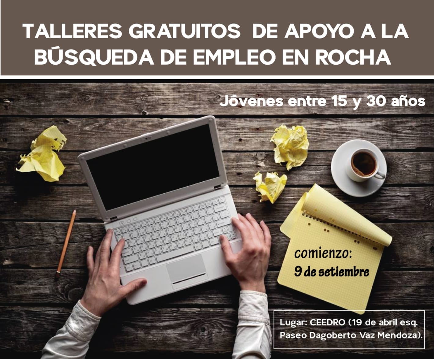 talleres búsqueda de trabajo en rocha